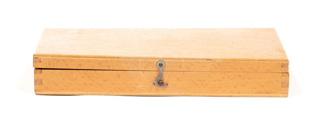 Very old letterbox, selected focus on the old metal hook