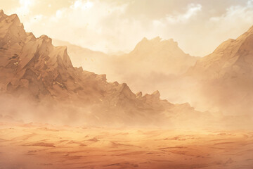 Naklejka premium 繊細で芸術的な自然系背景のイラスト(AI generated image)