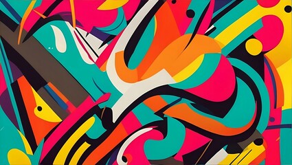 Abstract Painting. Colorful splash of painting pattern art wallpaper. generative AI