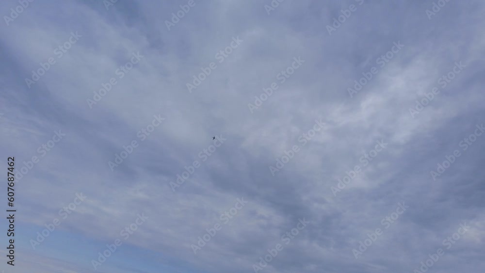 Poster the blue sky is adorned with white clouds that swiftly glide. white clouds gracefully traverse the e