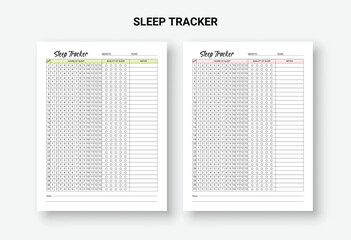 Monthly Sleep Hours Tracker Logbook Chart Printable Template. Monthly Sleep Log