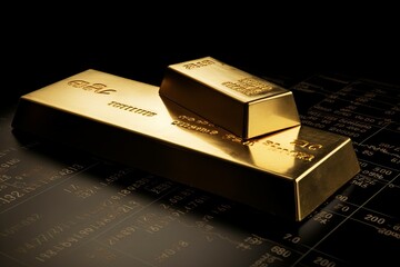 Golden bars stocks. Generate Ai