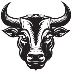 cow head mascot logo