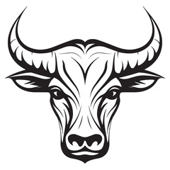 Obraz premium cow head mascot logo