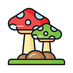 Have a look at this amazing icon of mushroom, oyster mushroom in modern style