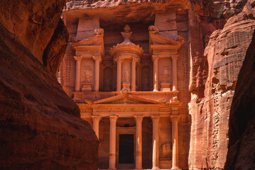 Al Khazneh, aka The Treasury at Petra, jordan. unesco world heritage site