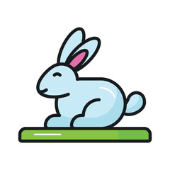 Well designed icon of rabbit, concept icon of pet animal in trendy style