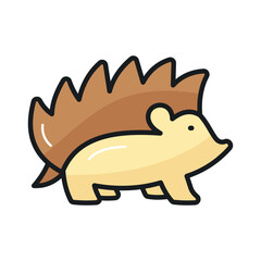 Creatively designed icon of hedgehog in editable style, easy to use and download