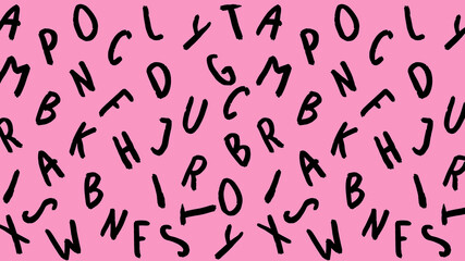 template with the image of keyboard symbols. set of letters. Surface template. pastel purple background. Horizontal image.