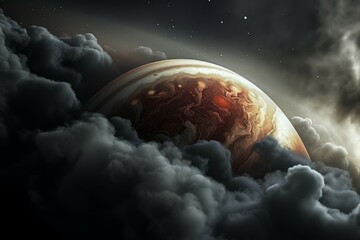 Jupiter planet clouds. Generate AI