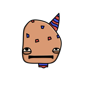 Ugly Man use birthday hat