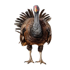 Wild turkey bird on a transparant background, PNG, Generative Ai