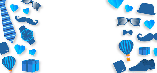 Father's Day transparent png background poster or banner design template celebrate in june. Promotion and shopping template for father day styllish design. father day banner.