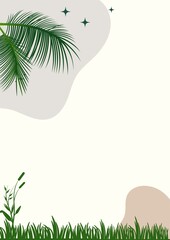 tropical background with trees