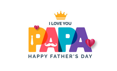happy Father's Day social media post typography, greetings, banner,  background and poster transparent png design template celebrate in june. Father's Day background or banner, necktie, glasses, hat.