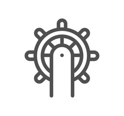 Fototapeta premium Travel and vacation related icon outline and linear vector.