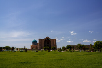 Mausoleum of Ahmed Yesevi in Turkistan is a UNESCO World Heritage site.
