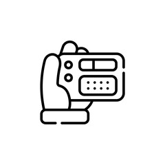 hand icon on radio vector graphic with colors