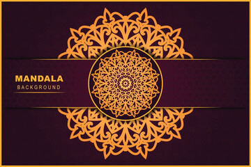 Mandala pattern design template.