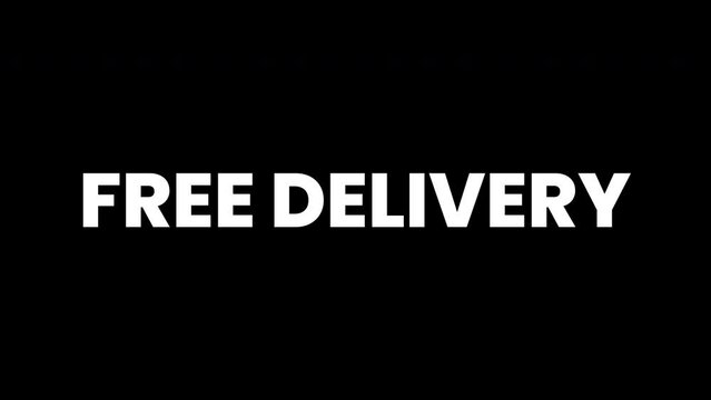 free delivery text transition cool effect animation.
