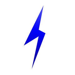 electric vector blue gradient lightning icon logo and symbol