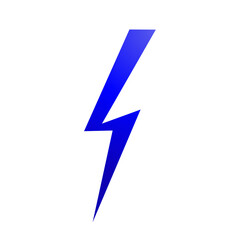 electric vector blue gradient lightning icon logo and symbol