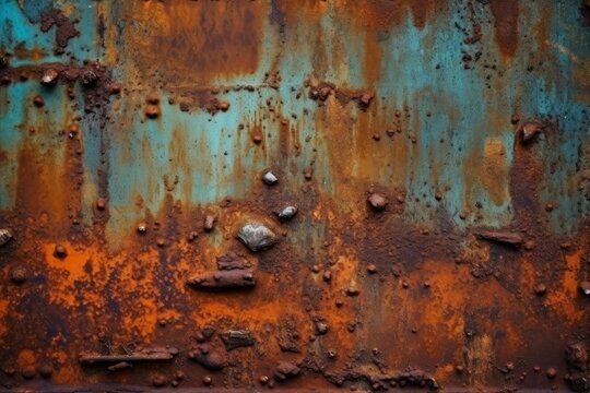 Rust metal old background. Generate AI
