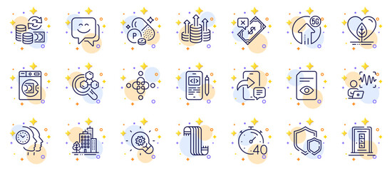 Fototapeta na wymiar Outline set of Scarf, Phone message and Rejected payment line icons for web app. Include 5g upload, Timer, Shields pictogram icons. View document, Door, Buildings signs. Local grown. Vector