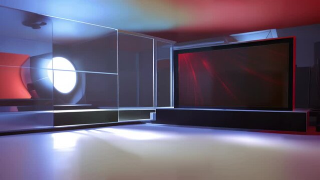 Interactive TV Studio Set: Virtual Set for Chroma Key