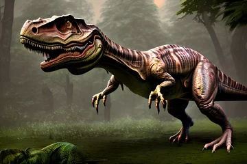 Badezimmer Foto Rückwand Raptor Dromaeosauridae Dinosaur, Generative AI Illustration © pandawild