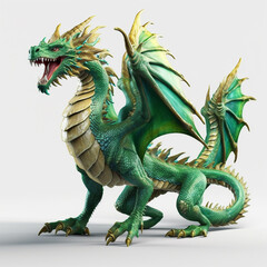 Obraz premium A mythological 3D character of a dragon. Generative AI
