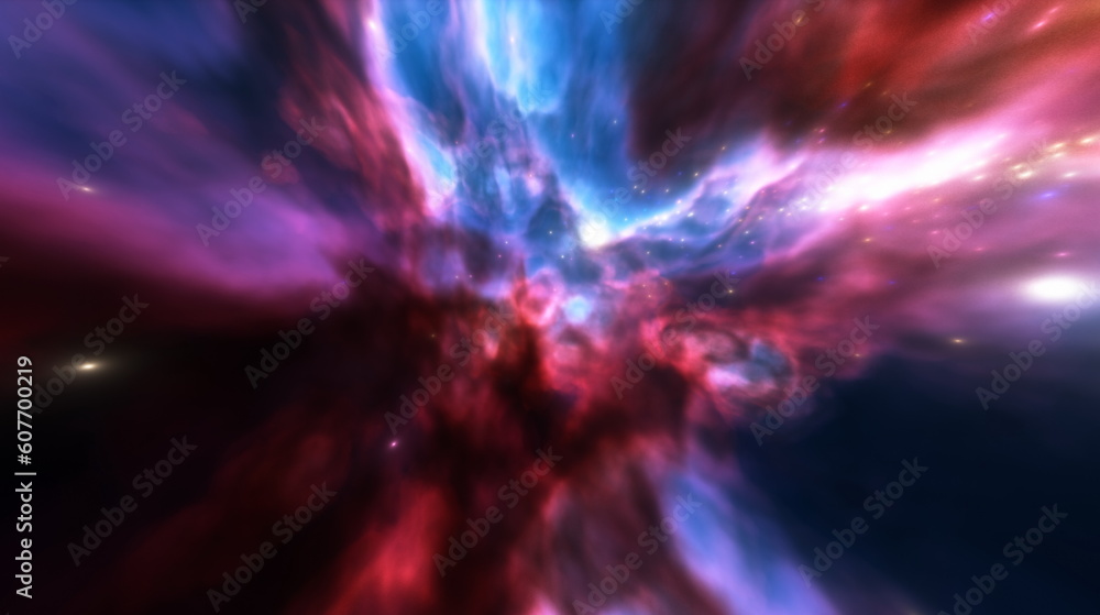 Canvas Prints cosmic nebula in space among stars and galaxies. gas dust clouds nebula in outer space. birth and ex
