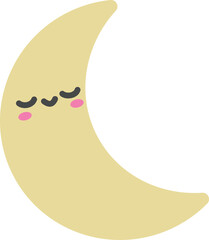 crescent moon cartoon character