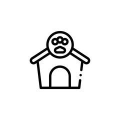 pethouse icon vector graphic with colors
