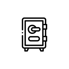 safe box icon vector graphic with colors