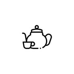 teapot icon vector graphic with colors