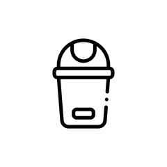 trash can icon vector graphic with colors