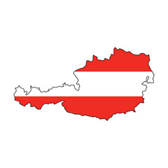 Naklejka premium austria maps background with states and flag. austria map isolated on white background. Vector illustration. Europe