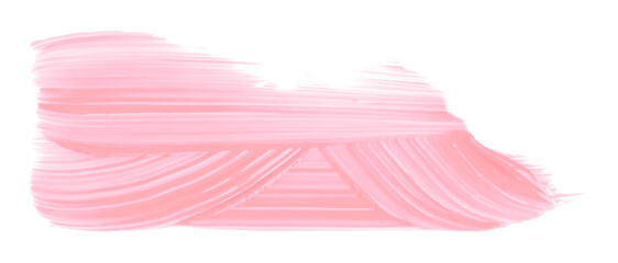 Shiny pink brush watercolor painting isolated on transparent background. watercolor png