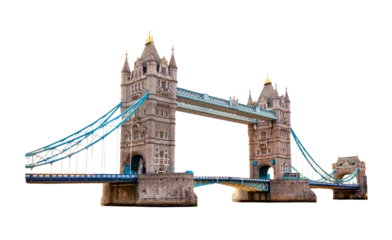 Wall murals Tower Bridge Tower Bridge in London UK cut out and isolated on transparent white background