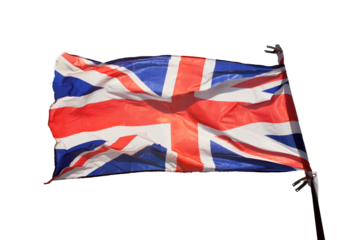 Underground sign of Westminster station in London, the UK. Cut out and isolated on transparent white background