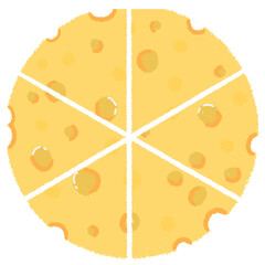 picture painting, line art, cute, top cheese, butter, fraction 1, fraction 6