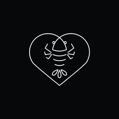 shrimp love logo design