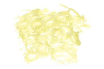 Shiny light yellow brush watercolor painting isolated on transparent background. watercolor png