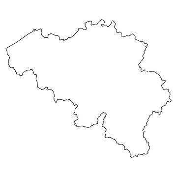 belgium contour map background with states. belgium contour map isolated on white background. Vector illustration