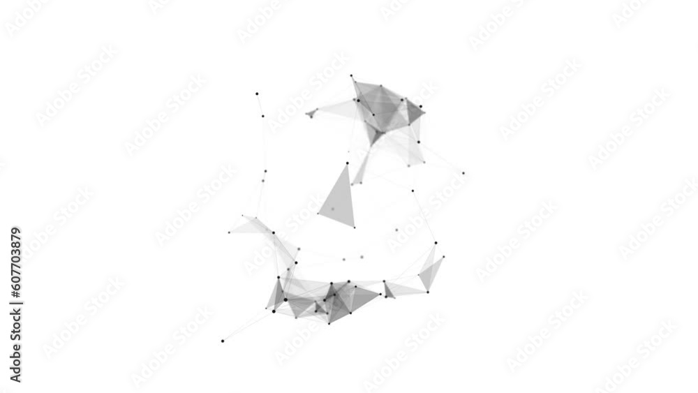 Poster futuristic network connection structure on white background. concept of hi tech and future. communic