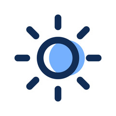 sun filled line icon
