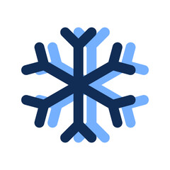 snowflake filled line icon