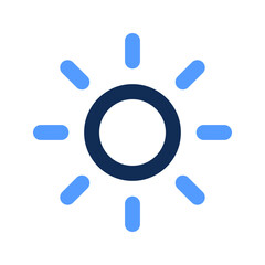 sun outline color icon