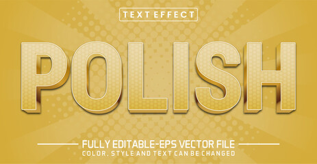 Polish text editable style effect